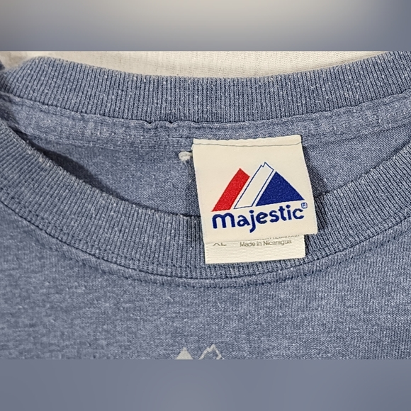 MAJESTIC MLB TEXAS RANGERS EST 1972 ADULT T-SHIRT SIZE XL BLUE COTTON POLYESTER - Picture 11 of 12